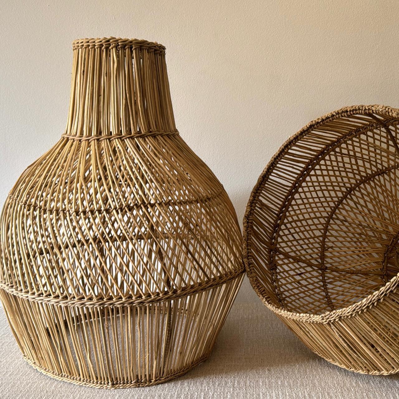 MALAWI CANE TEARDROP PENDANTS