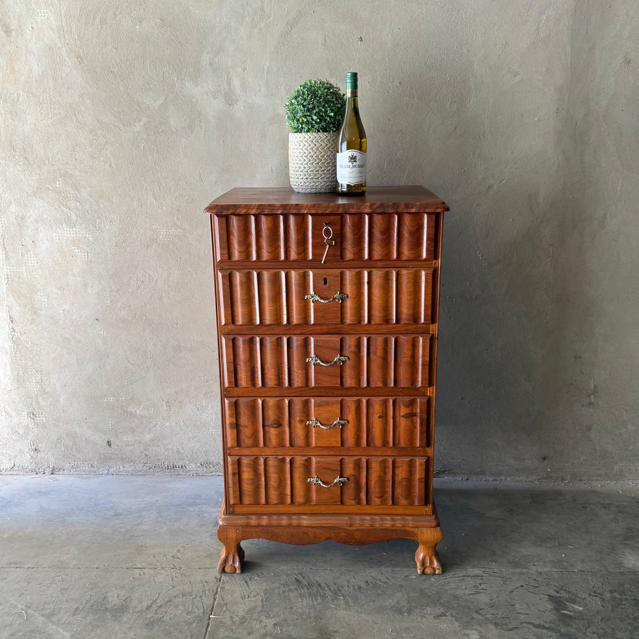 ANTIQUE BALL & CLAW CHEST OF DRAWERS