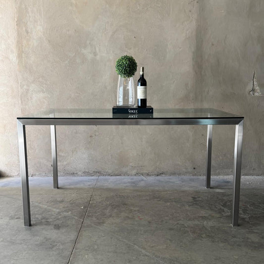 @HOME 6 SEATER GLASS DINING TABLE