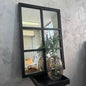 BLACK WINDOW PANE MIRROR