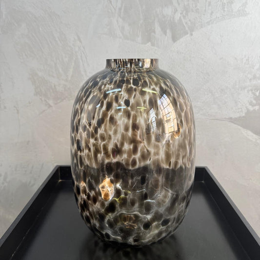 LARGE BLACK SPLASH VASE