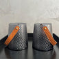 BLUE GREY MINI LANTERN SET OF 2