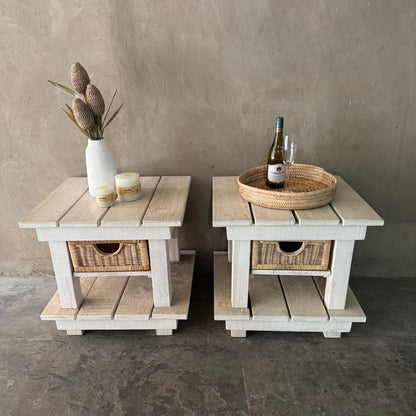 WETHERLEYS QUEEN HEADBOARD & PEDESTAL SET