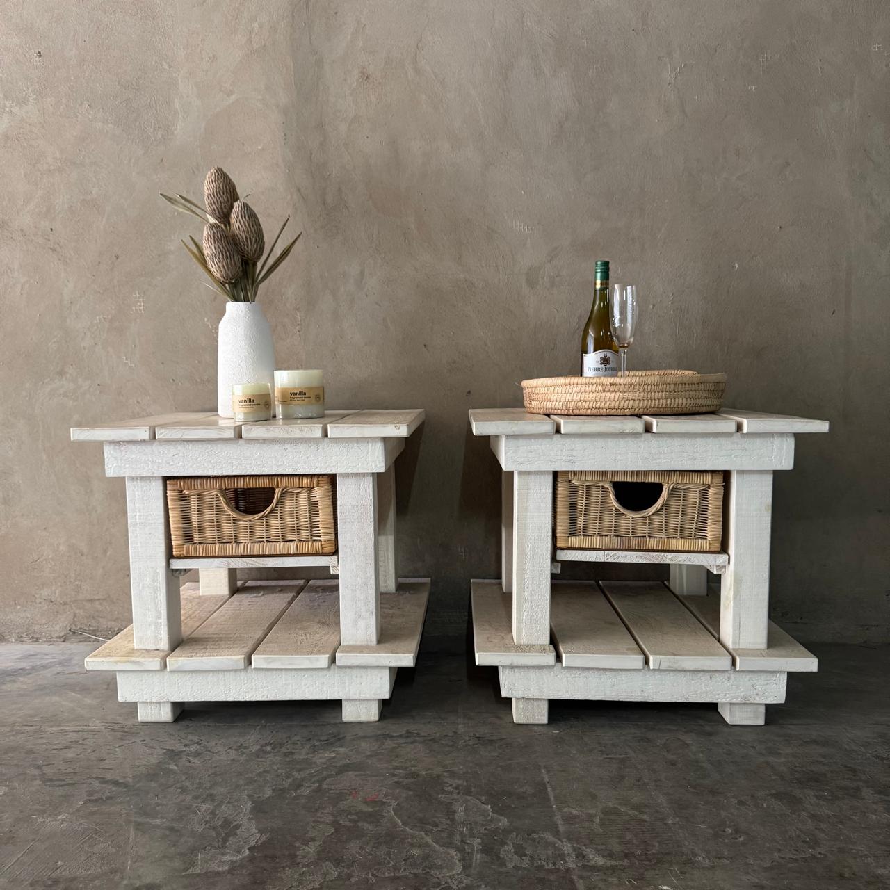 WETHERLEYS QUEEN HEADBOARD & PEDESTAL SET