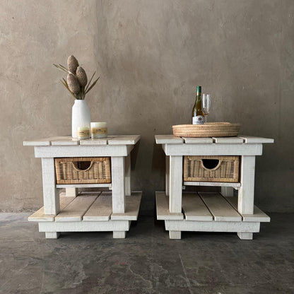 WETHERLEYS QUEEN HEADBOARD & PEDESTAL SET