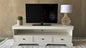 WHITE TV UNIT WITH DRAWS