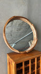 ROUND WOODEN MIRROR