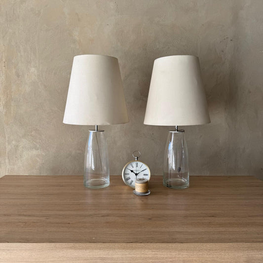 GLASS TABLE LAMPS